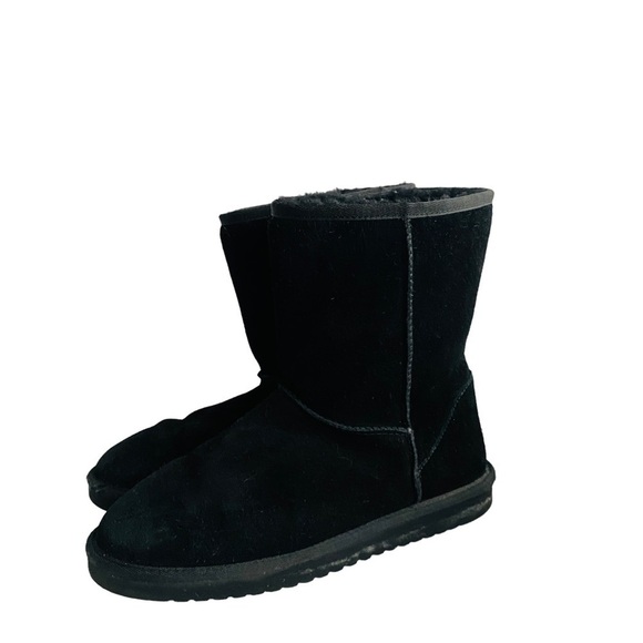UGG Koolaburra Black Suede Shearling Winter Boots - Picture 7 of 12